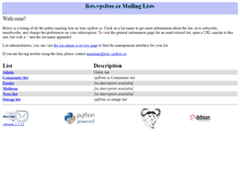 Tablet Screenshot of lists.vpsfree.cz